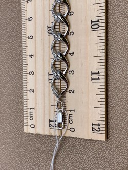 *Браслет р.19 Белый Фианит цв Белое арт. 05-0415-00-401-1120-24-237 вес 15,82 г - фото 258070