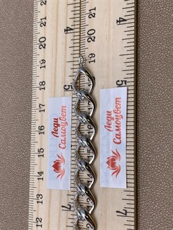 *Браслет р.19 Белый Фианит цв Белое арт. 05-0415-00-401-1120-24-237 вес 15,82 г - фото 258071