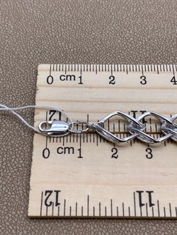 *Браслет р.19 Белый Фианит цв Белое арт. 05-0415-00-401-1120-24-237 вес 15,82 г - фото 258073