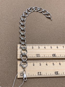 *Браслет р.19 Белый Фианит цв Белое арт. 05-0415-00-401-1120-24-237 вес 15,82 г - фото 258074