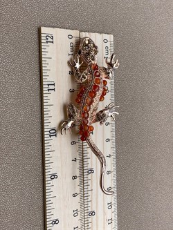 Брошь Кулон Саламандра Сердолик арт. 72540 - фото 258095 Брошь Кулон Саламандра Сердолик арт. 72540 - фото 258095