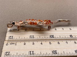 Брошь Кулон Саламандра Сердолик арт. 72540 - фото 258098 Брошь Кулон Саламандра Сердолик арт. 72540 - фото 258098