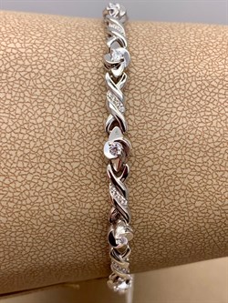 *Браслет р.18 Белый Фианит цв Белое арт. 05-0522-00-401-1120-32-043 вес 9,34 г - фото 258111 *Браслет р.18 Белый Фианит цв Белое арт. 05-0522-00-401-1120-32-043 вес 9,34 г - фото 258111