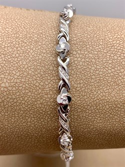 *Браслет р.18 Белый Фианит цв Белое арт. 05-0522-00-401-1120-32-043 вес 9,34 г - фото 258112 *Браслет р.18 Белый Фианит цв Белое арт. 05-0522-00-401-1120-32-043 вес 9,34 г - фото 258112