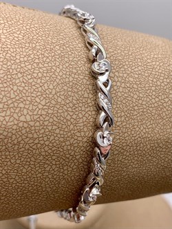 *Браслет р.18 Белый Фианит цв Белое арт. 05-0522-00-401-1120-32-043 вес 9,34 г - фото 258113 *Браслет р.18 Белый Фианит цв Белое арт. 05-0522-00-401-1120-32-043 вес 9,34 г - фото 258113