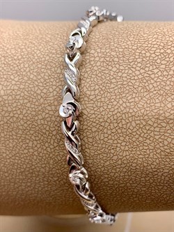 *Браслет р.18 Белый Фианит цв Белое арт. 05-0522-00-401-1120-32-043 вес 9,34 г - фото 258114 *Браслет р.18 Белый Фианит цв Белое арт. 05-0522-00-401-1120-32-043 вес 9,34 г - фото 258114