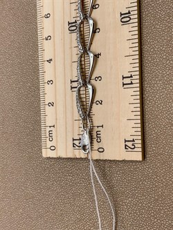 *Браслет р.18,5 Белый Фианит цв Белое арт. 05-0388-00-401-1120-24-993 вес 8,37 г - фото 258118