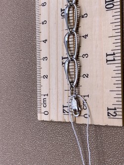 *Браслет р.18,5 Белый Фианит цв Белое арт. 05-0388-00-401-1120-24-993 вес 8,37 г - фото 258121