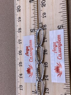 *Браслет р.18,5 Белый Фианит цв Белое арт. 05-0388-00-401-1120-24-993 вес 8,37 г - фото 258122