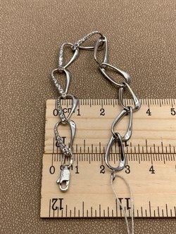 *Браслет р.15,5 Белый Фианит цв Белое арт. 05-0388-00-401-1120-24-908 вес 7,03 г - фото 258137 *Браслет р.15,5 Белый Фианит цв Белое арт. 05-0388-00-401-1120-24-908 вес 7,03 г - фото 258137