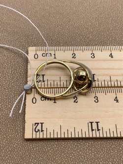 *Кольцо р.17,5 цв Лимонное арт. 01-5248-00-000-1121-42-551 вес 3,72 г - фото 258160