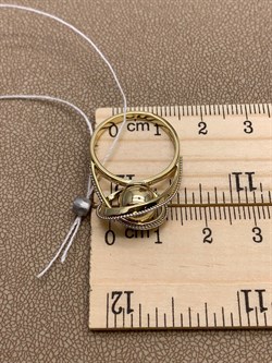 *Кольцо р.17,5 цв Лимонное арт. 01-5248-00-000-1121-42-551 вес 3,72 г - фото 258161