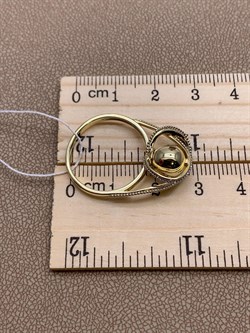 *Кольцо р.18,5 цв Лимонное арт. 01-5248-00-000-1121-42-452 вес 3,82 г - фото 258173