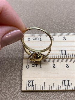 *Кольцо р.18,5 цв Лимонное арт. 01-5248-00-000-1121-42-452 вес 3,82 г - фото 258176