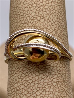 *Кольцо р.18,5 цв Лимонное арт. 01-5248-00-000-1121-42-452 вес 3,82 г - фото 258177