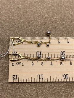 *Серьги Шары цв Белое цв Лимонное арт. 02-4302-00-000-1121-01-546 вес 2,87 г - фото 258215 *Серьги Шары цв Белое цв Лимонное арт. 02-4302-00-000-1121-01-546 вес 2,87 г - фото 258215