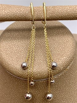 *Серьги Шары цв Белое цв Лимонное арт. 02-4302-00-000-1121-01-546 вес 2,87 г - фото 258220 *Серьги Шары цв Белое цв Лимонное арт. 02-4302-00-000-1121-01-546 вес 2,87 г - фото 258220