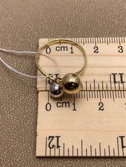 *Кольцо р.19 Шары цв Белое цв Лимонное арт. 01-5250-00-000-1121-42-176 вес 2,39 г - фото 258239