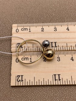 *Кольцо р.18 Шары цв Белое цв Лимонное арт. 01-5250-00-000-1121-42-282 вес 2,28 г - фото 258251