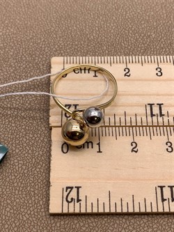 *Кольцо р.18 Шары цв Белое цв Лимонное арт. 01-5250-00-000-1121-42-282 вес 2,28 г - фото 258252