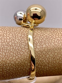 *Кольцо р.18 Шары цв Белое цв Лимонное арт. 01-5250-00-000-1121-42-282 вес 2,28 г - фото 258255