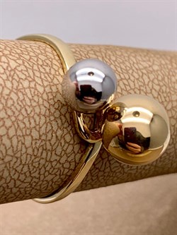 *Кольцо р.18 Шары цв Белое цв Лимонное арт. 01-5250-00-000-1121-42-282 вес 2,28 г - фото 258258