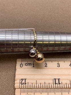 *Кольцо р.18 Шары цв Белое цв Лимонное арт. 01-5250-00-000-1121-42-282 вес 2,28 г - фото 258261