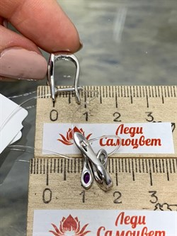 *Серьги Топаз Аметист арт. SM-E00729-X-W-SBT-X-Pur-034 вес 3,56 г - фото 258392