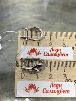 *Серьги Топаз Аметист арт. SM-E00729-X-W-SBT-X-Pur-034 вес 3,56 г - фото 258393