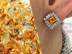 *Серьги Цитрин арт. SM-E00736-X-W-YS-X-W-250 вес 5 г - фото 258437