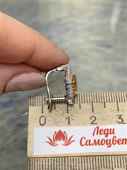 *Серьги Цитрин арт. SM-E00736-X-W-YS-X-W-250 вес 5 г - фото 258440