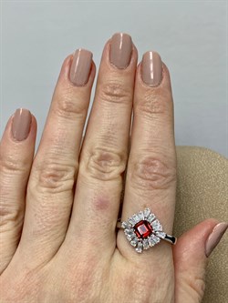 *Кольцо р.20 Гранат арт. SM-R02896-X-W-PG-X-W-494 вес 3,66 г - фото 258491 *Кольцо р.20 Гранат арт. SM-R02896-X-W-PG-X-W-494 вес 3,66 г - фото 258491