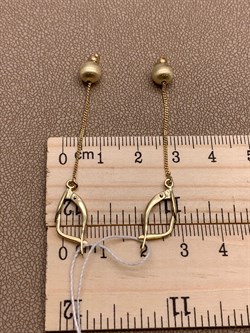 *Серьги Шары цв Лимонное арт. 02-0001-00-000-1130-04-993 вес 2,47 г - фото 258507