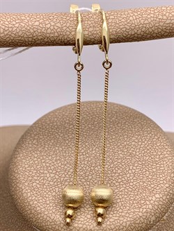 *Серьги Шары цв Лимонное арт. 02-0001-00-000-1130-04-993 вес 2,47 г - фото 258510