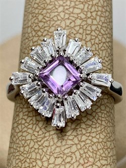 *Кольцо р.16,5 Аметист арт. SM-R02896-X-W-Pur-X-W-216 вес 2,9 г - фото 258654 *Кольцо р.16,5 Аметист арт. SM-R02896-X-W-Pur-X-W-216 вес 2,9 г - фото 258654