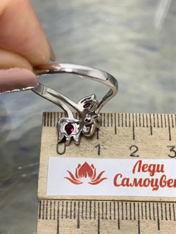 *Кольцо р.20 Родолит арт. SM-R02917-X-W-lil-X-W-341 вес 3,88 г - фото 258751