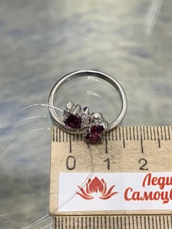 *Кольцо р.19 Родолит арт. SM-R02917-X-W-lil-X-W-339 вес 3,74 г - фото 258757