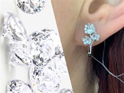 *Серьги Горный Хрусталь арт. SM-E00750-X-W-W-X-W-091 вес 3,65 - фото 258799