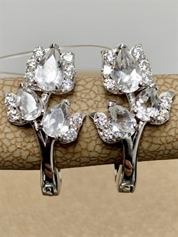 *Серьги Горный Хрусталь арт. SM-E00750-X-W-W-X-W-091 вес 3,65 - фото 258802