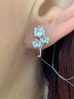 *Серьги Горный Хрусталь арт. SM-E00750-X-W-W-X-W-091 вес 3,65 - фото 258803