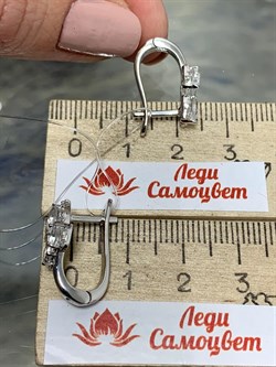 *Серьги Горный Хрусталь арт. SM-E00750-X-W-W-X-W-091 вес 3,65 - фото 258804