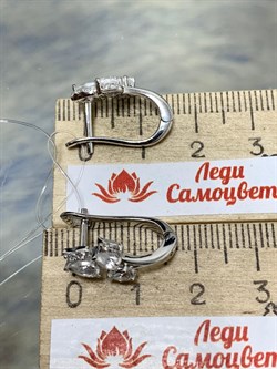 *Серьги Горный Хрусталь арт. SM-E00750-X-W-W-X-W-091 вес 3,65 - фото 258805