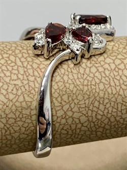 *Кольцо р.17 Гранат Пироп арт. SM-R02917-X-W-PG-X-W-522 вес 3,45 г - фото 258816