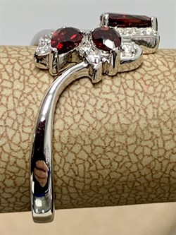 *Кольцо р.18 Гранат Пироп арт. SM-R02917-X-W-PG-X-W-306 вес 3,68 г - фото 258833