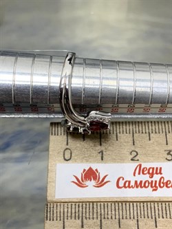 *Кольцо р.19 Гранат Пироп арт. SM-R02917-X-W-PG-X-W-557 вес 3,82 г - фото 258851