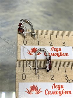 *Серьги Гранат Пироп арт. SM-E00750-X-W-PG-X-W-286 вес 3,5 г - фото 258862 *Серьги Гранат Пироп арт. SM-E00750-X-W-PG-X-W-286 вес 3,5 г - фото 258862