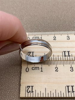 *Кольцо р.19,5 цв Белое арт. 01-5246-01-000-1111-39-223 вес 2,68 г - фото 258956