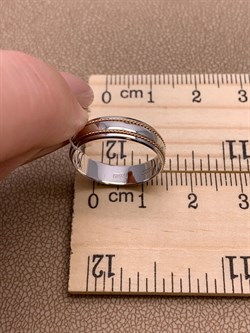 *Кольцо р.16,5 цв Белое арт. 01-5246-01-000-1111-39-967 вес 2,32 г - фото 258969