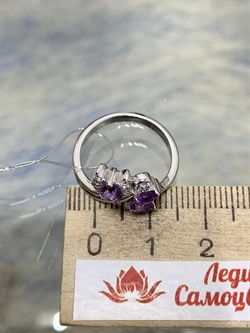 *Кольцо р.17,5 Аметист арт. SM-R02917-X-W-Pur-X-W-279 вес 3,59 г - фото 259007 *Кольцо р.17,5 Аметист арт. SM-R02917-X-W-Pur-X-W-279 вес 3,59 г - фото 259007
