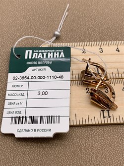 *Серьги цв Красное арт. 02-3854-00-000-1110-48-208 вес 3 г - фото 259117 *Серьги цв Красное арт. 02-3854-00-000-1110-48-208 вес 3 г - фото 259117